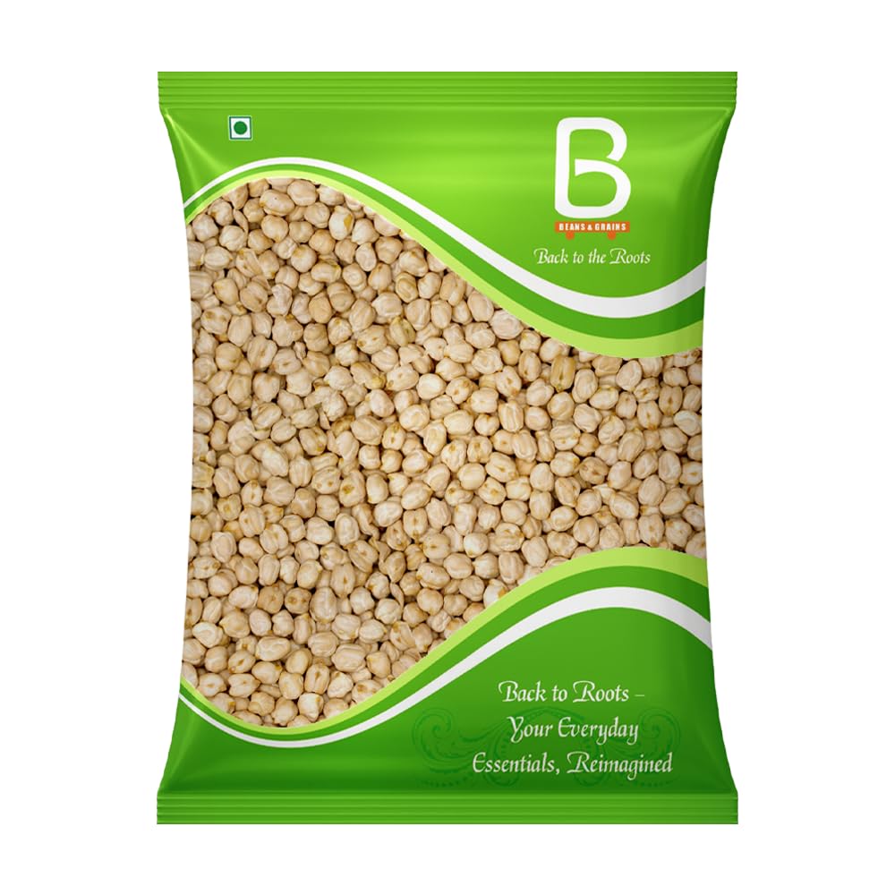 Beans & Grains Premium Kabuli Chana | High Protein & Fiber | 100% Natural, Vegan & Hygienically Packed | 1KG | pack of 1