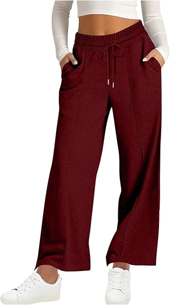 Wide Leg Sweatpants Women High Waisted Baggy Joggers Loose Fit Athletic Sweatpants Soft Lightweight Joggers 2025