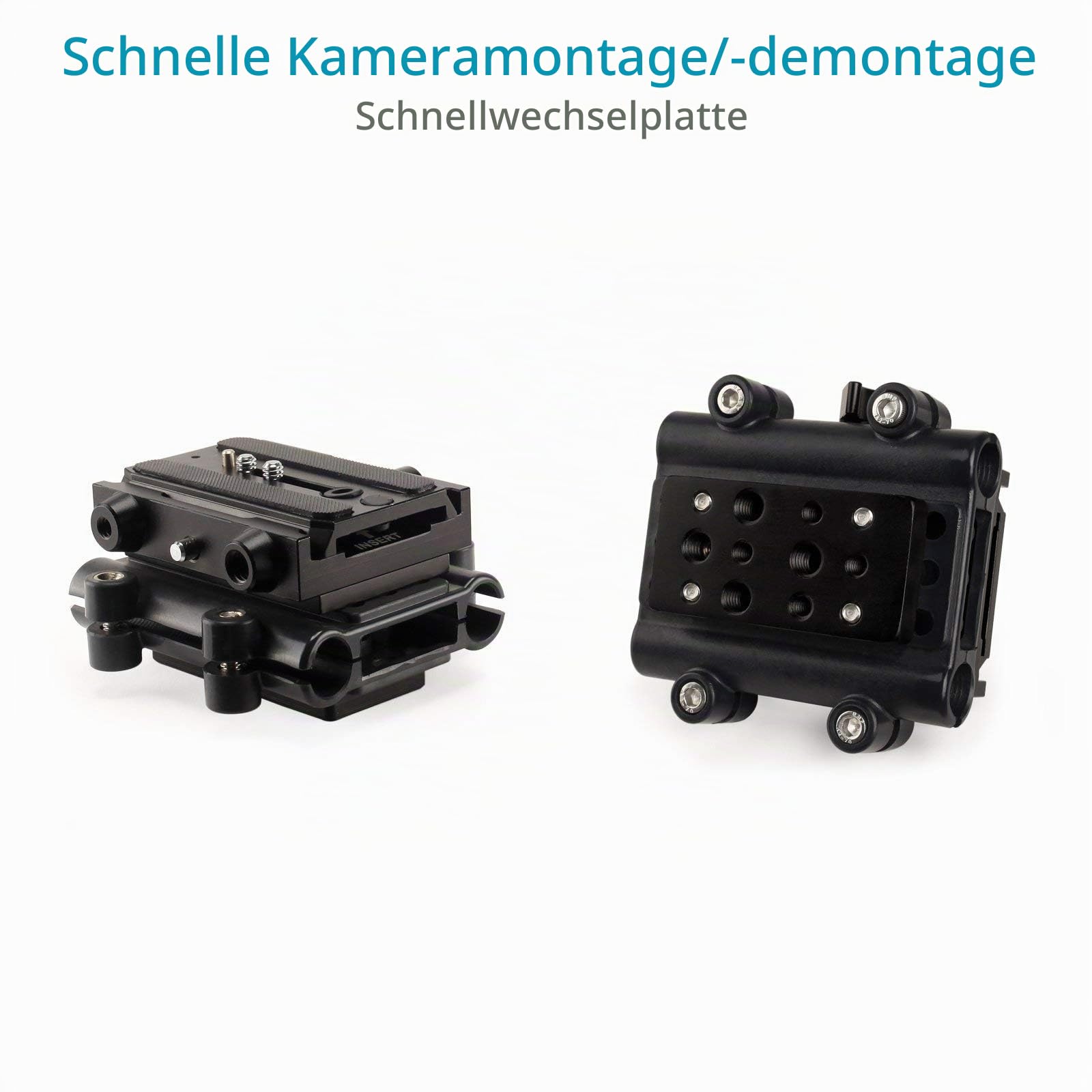 FC-02 Schulter-Rig-Kit mit Matte Box & Cage für DSLR-Kameras | 9–6" verstellbare Cage-Halter mit Gummigriffen; 2× 4×4" drehbare Filterhalter & 95mm Objektivkompatibilität