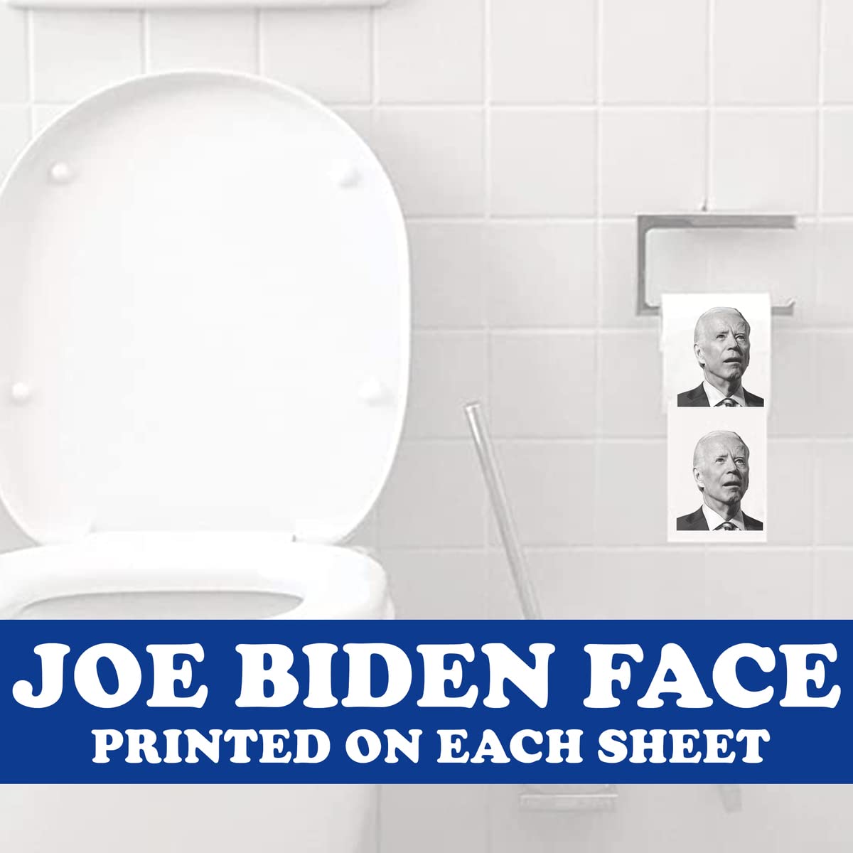 LiberTee Papel higiénico Joe Biden, 2 Rollos de Papel higiénico Divertido Biden TP Regalo, Paquete de 2 Unidades., Medium