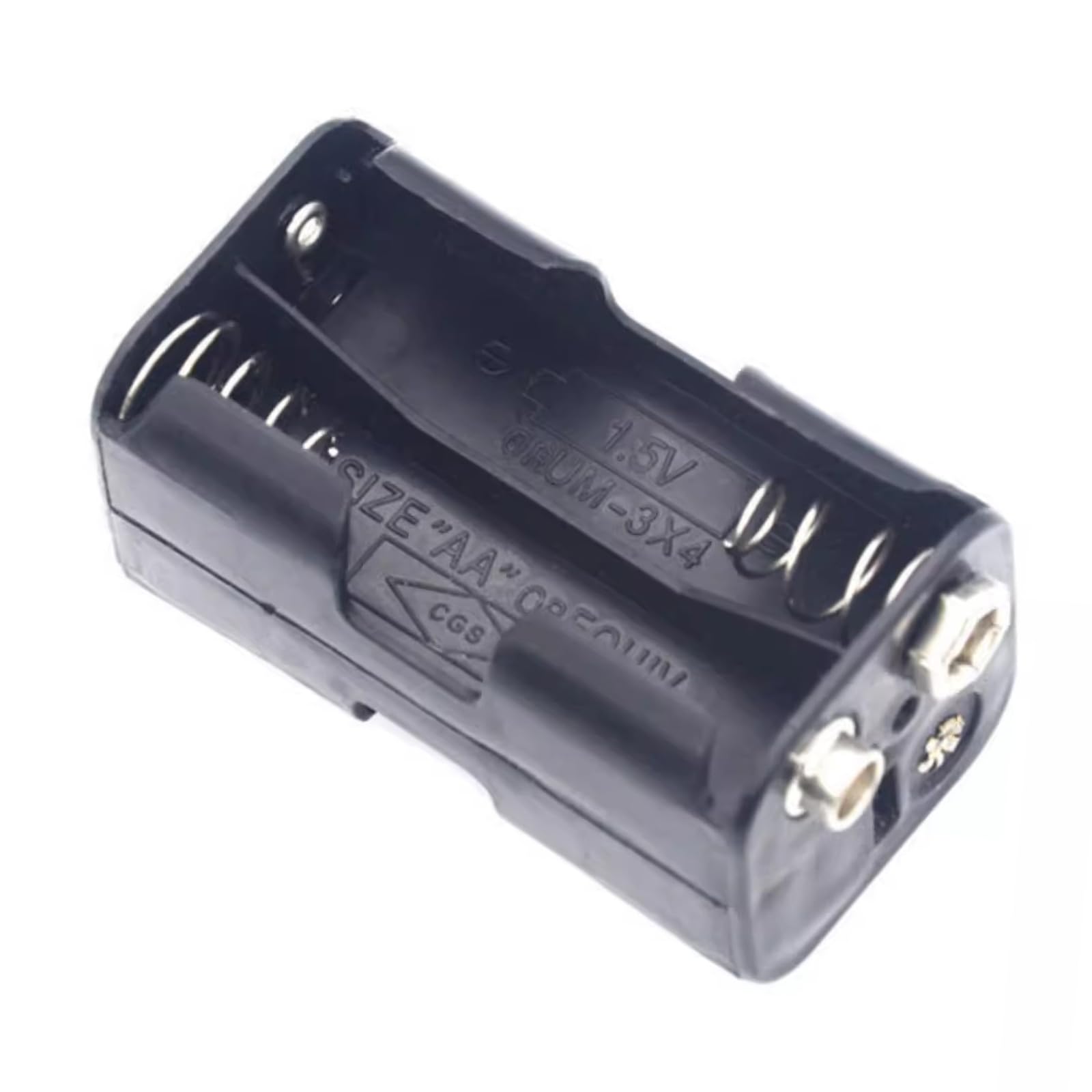 ljhnba 5pcs 4xAA Battery Holder Carriers Practical Design Battery Snap Connector Highly Strength Case for Digital Device Spring Clip Design