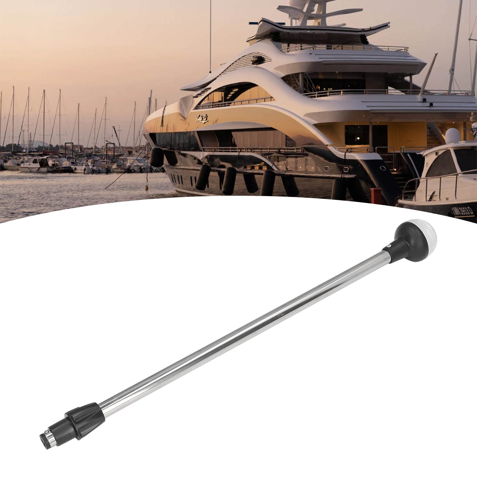 SEAFRONT DC12V 1.5W Boat Navigation All-Round 360° 24in Blanc Naturel 4500K Stern Light pour Stern Anchor Fishing Light LED Boat Stern Light IP65 Marine Navigation Anchor Light