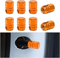 Vista 7 de Tapones de válvula de vástago de neumático de automóvil, 4 piezas de cubiertas de vástago de válvula de aleación de aluminio, resistentes a