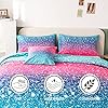 RYNGHIPY 6Pcs Gradient Glitter Bedding Set for Girls Twin Size, Colorful Rainbow All-Season Comforter Set, Ultra Soft Bedding Collections #2