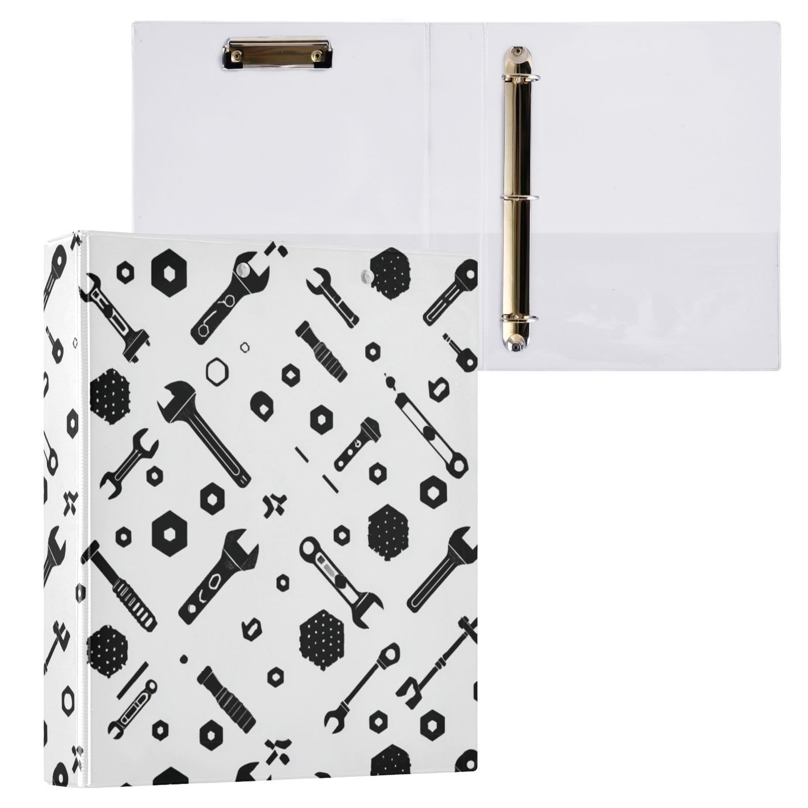 Kcldeci Raccoglitore a 3 anelli con copertina rigida, 3,8 cm, per ufficio, casa, rientro a scuola, confezione da 200 fogli