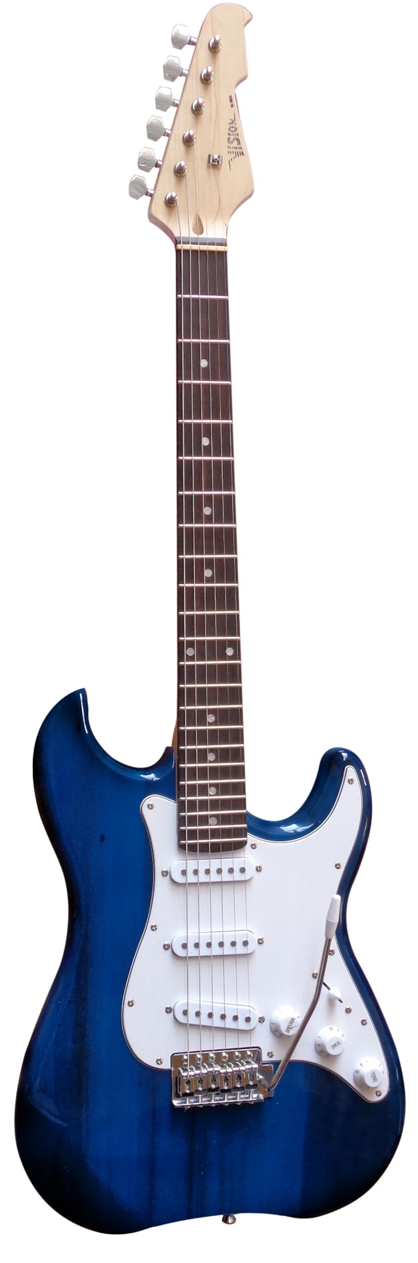 ELEKTROGITARRE DUNKELBLAU TRANSPARENT - E-GITARRE - IM SET MIT 20WATT VERSTÄRKER - TASCHE - BAND - SAITEN - 3xPIK