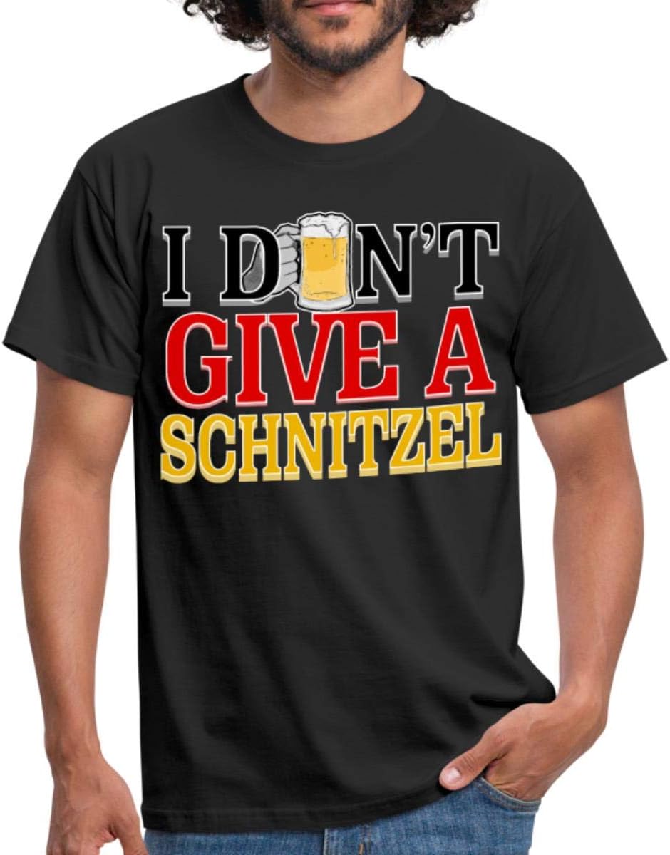 Spreadshirt Oktoberfest I Don't Give A Schnitzel Funny Men's T-Shirt