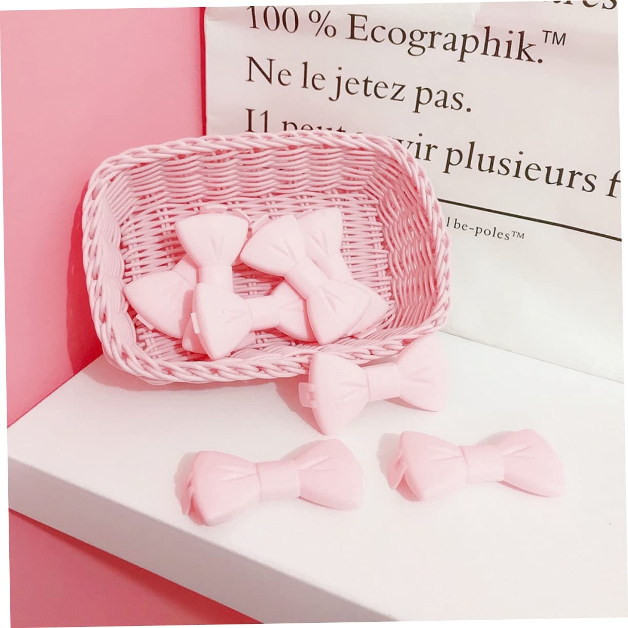 PRETYZOOM 4Pcs Creative Pink Bow Knot Sealing Clips for Food Bags Reusable Plastic Bag Sealers for Snack Bags Milk Powder Oatmeal Ergonomic Design for Easy Use