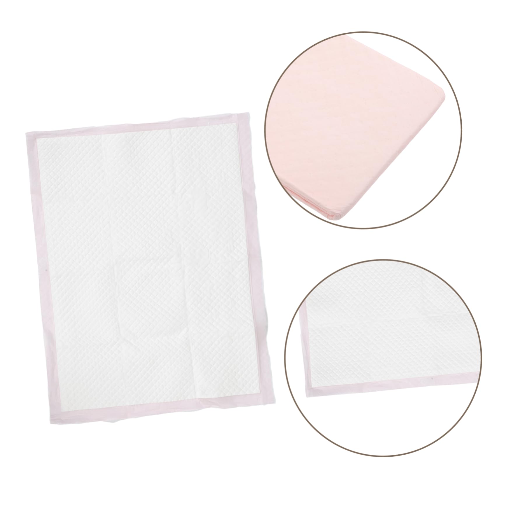 Almohadillas para Orina de Perro Absorbentes y Antifugas 50piezas | Pulp y Pvc, Diseño Grueso, Rosa, para Hogar y Viaje, Uso Versátil para Perros y Conejos