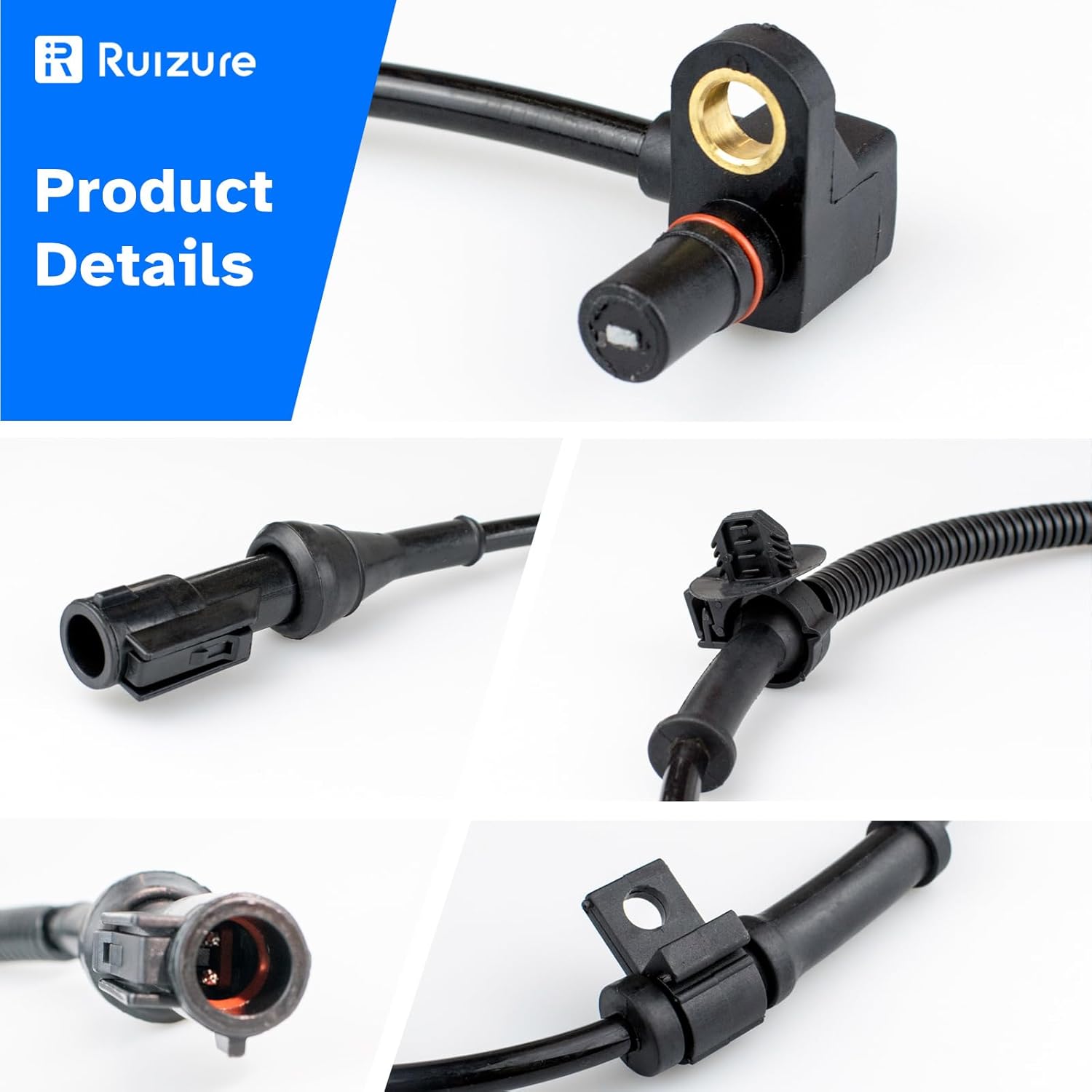 Front ABS Wheel Speed Sensor Left Right fit for 4WD 1999 2000 2001 2002 2003 2004 Ford F250 F350 F450 F550 Super Duty Truck, Ford Excursion, Driver Passenger Side, ALS197