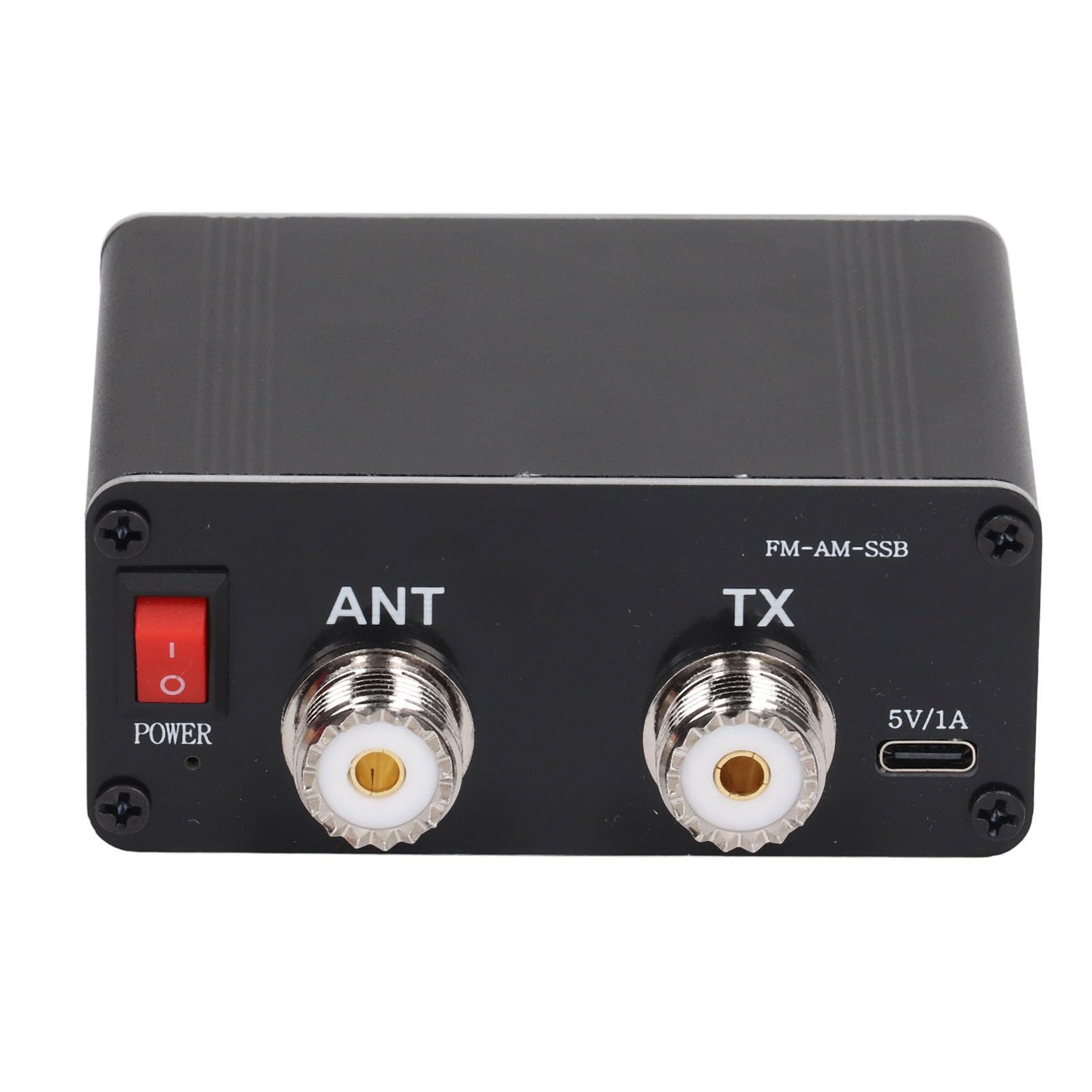FTVOGUE Compteur de Puissance SWR Wattmètre Numérique à Ondes Stationnaires en Alliage d'aluminium 1,8 à 54 MHz 0,5 à 120 W Alarme Type C Rechargeable pour Les Opérateurs Radio FM AM SSB