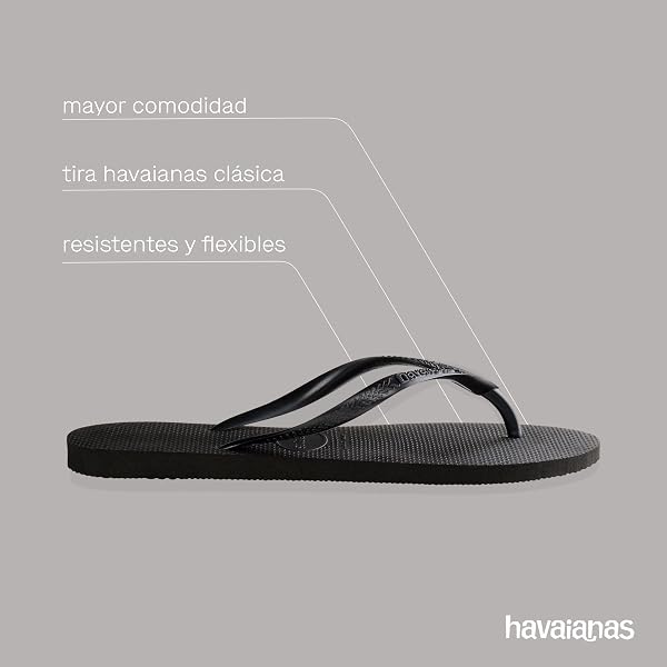 Havaianas Slim Chanclas Elegantes, Duraderas y Versátiles, con Suela Texturizada para Agarre y SoporteMujer - 5