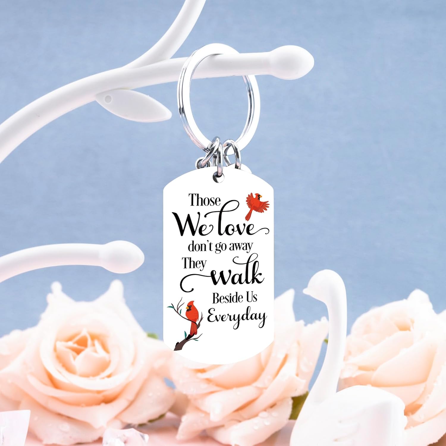 Cardinal Keychain Red Cardinal Gifts for Women Bereavement Gifts for Loss of Mother Memorial Gift for Mom Sympathy Gift for Loss of Loved One Condolences Present Memorial Keychain - Image 4