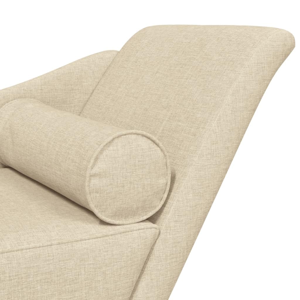 Lechnical Chaise Longue Divano con Cuscini in Tessuto Crema, Relax per Salotto e Camera da Letto - Modello 4007602