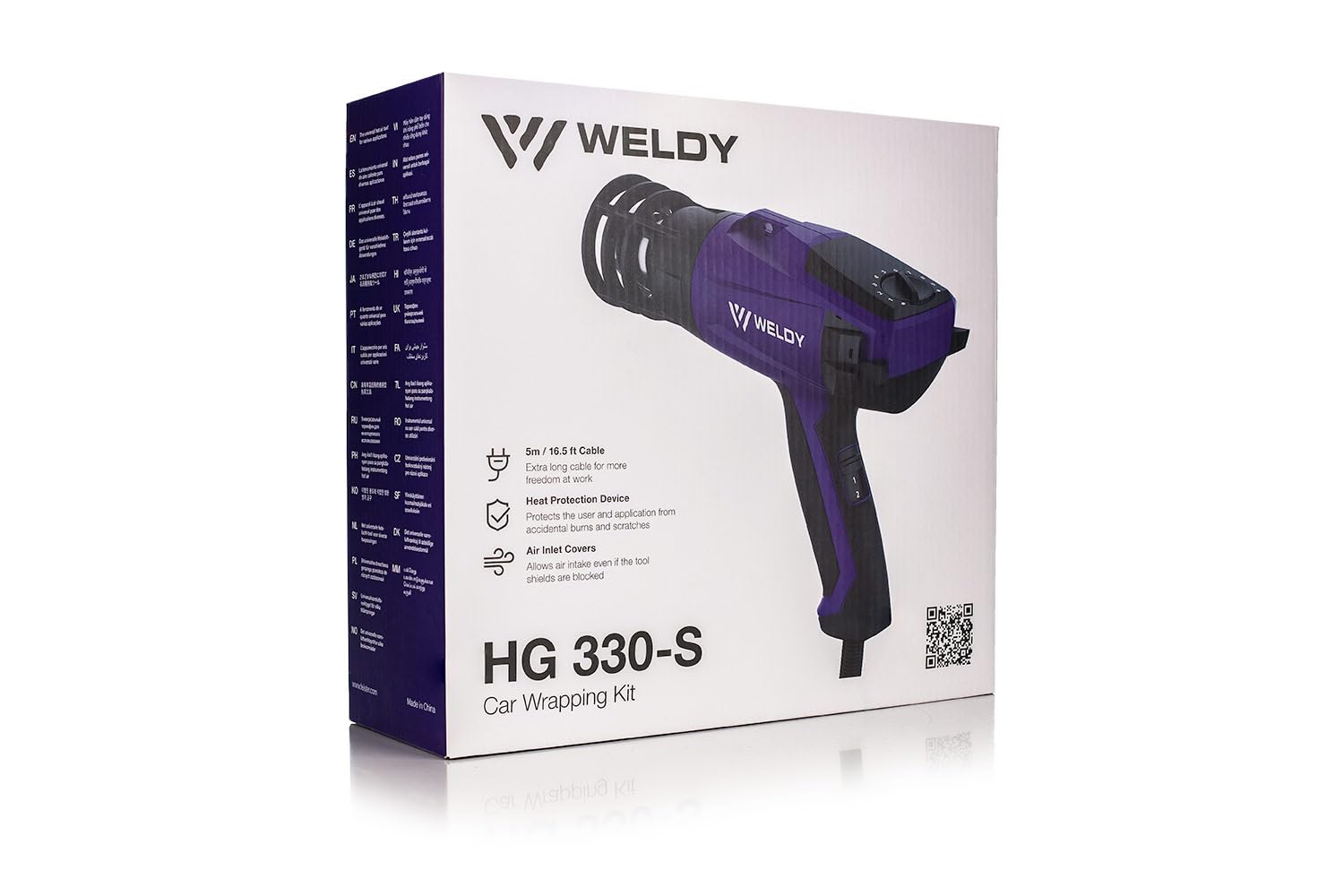 WELDY - HG 530-A - opalarka - zestaw do owijania samochodu - niewielka waga - wysoka wydajność - urządzenie chroniące przed ciepłem dyszy - akord 16 stóp - osłony wlotu powietrza - odczyt cyfrowy