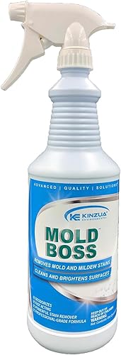 Mold Boss - Removedor profesional de manchas de moho y moho, limpiador Elimina manchas de agua dura, calcio, espuma de jabón y más Seguro en todas