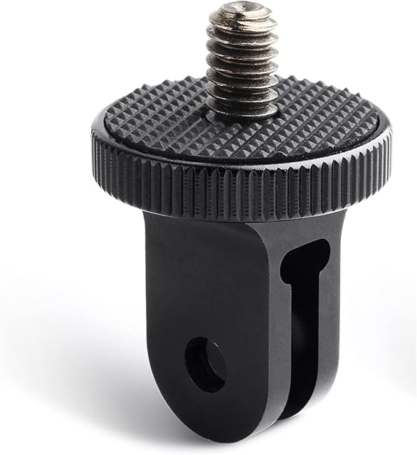 HSU Aluminium 1/4"-20 Camera Mount Conversion Tripod Adapter for GoPro Mounts, Insta360, Sony, Xiaomi Yi, or Other Action Cameras (1 Pack)