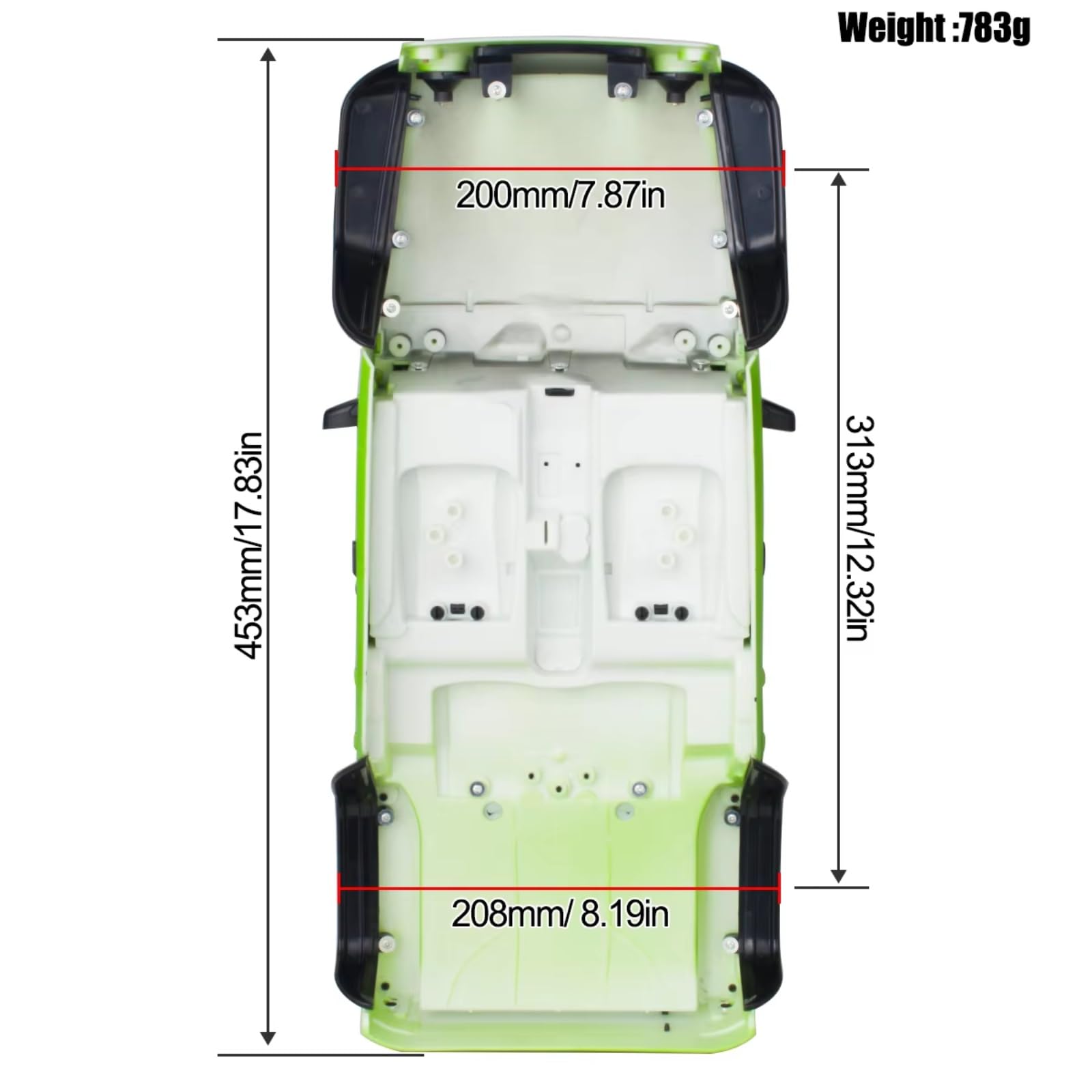 Kompatibel Mit Axial Für Wrangler Für SCX10 90046 1/10 RC Crawler Für Pickup Autoteile 313 Mm Karosserie Hartplastik Radstand Teile