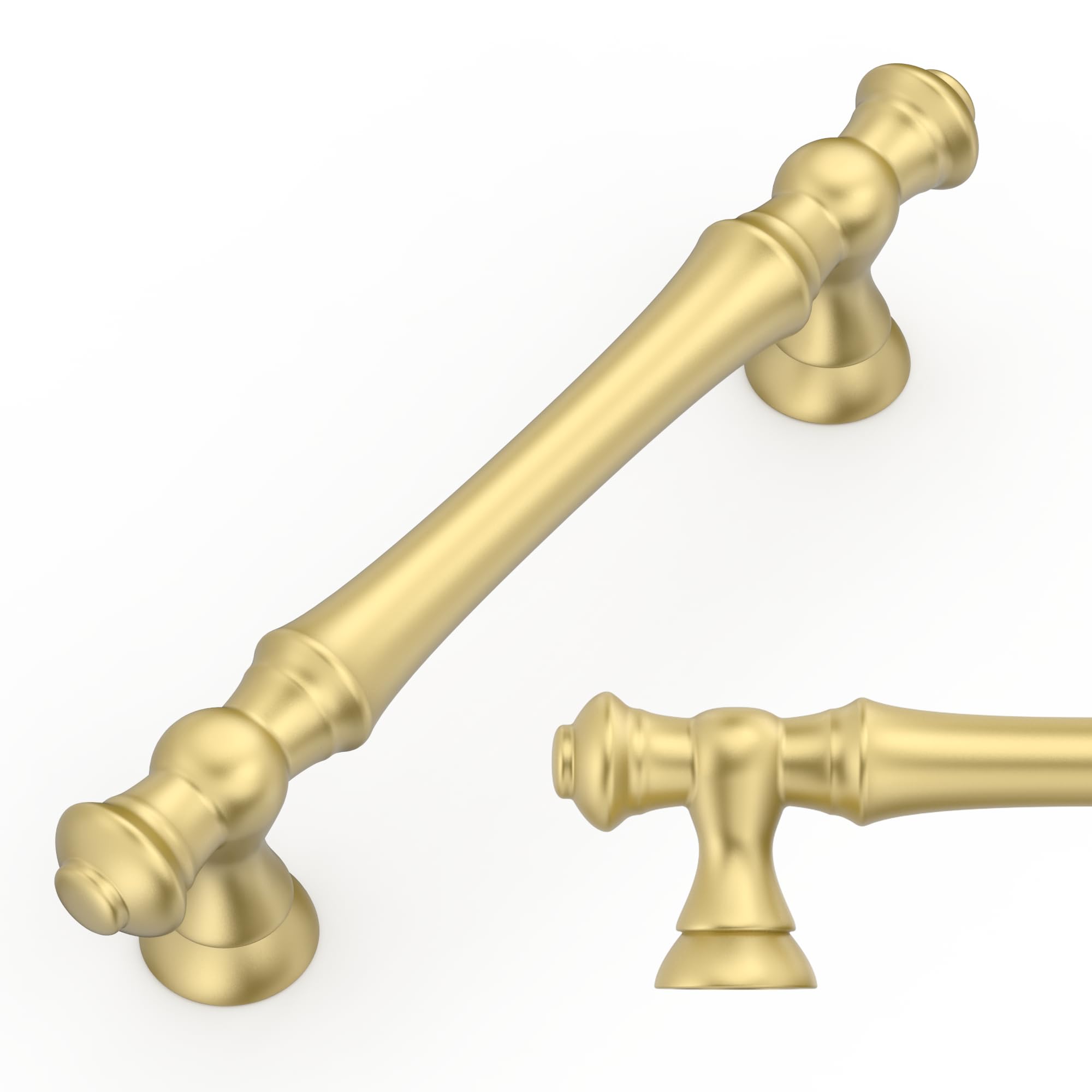 Amerdeco 10 Pack Brushed Gold Cabinet Pulls 3.75" — image 1