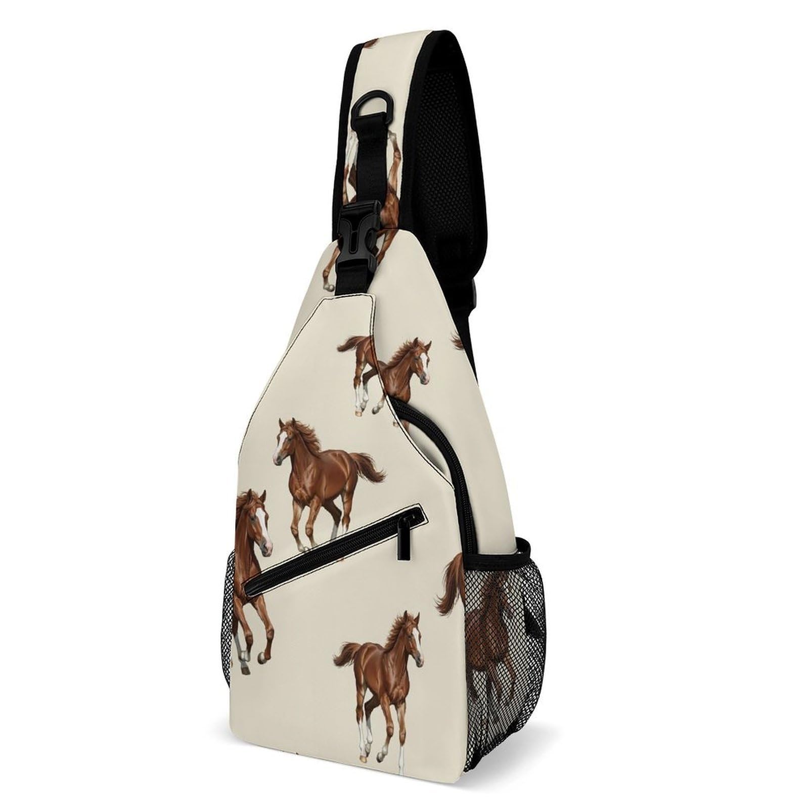 Sac de poitrine cheval au galop brun pour hommes et femmes idéal en randonnée - 2