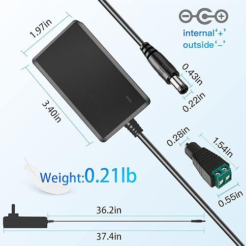 5V 3A Fuente de alimentación 15W AC/DC adaptador de pared convertidor cable transformador enchufe de salida 0.217 in x 0.098 in/0.083 in hecho para disponible en Yaxa Colombia
