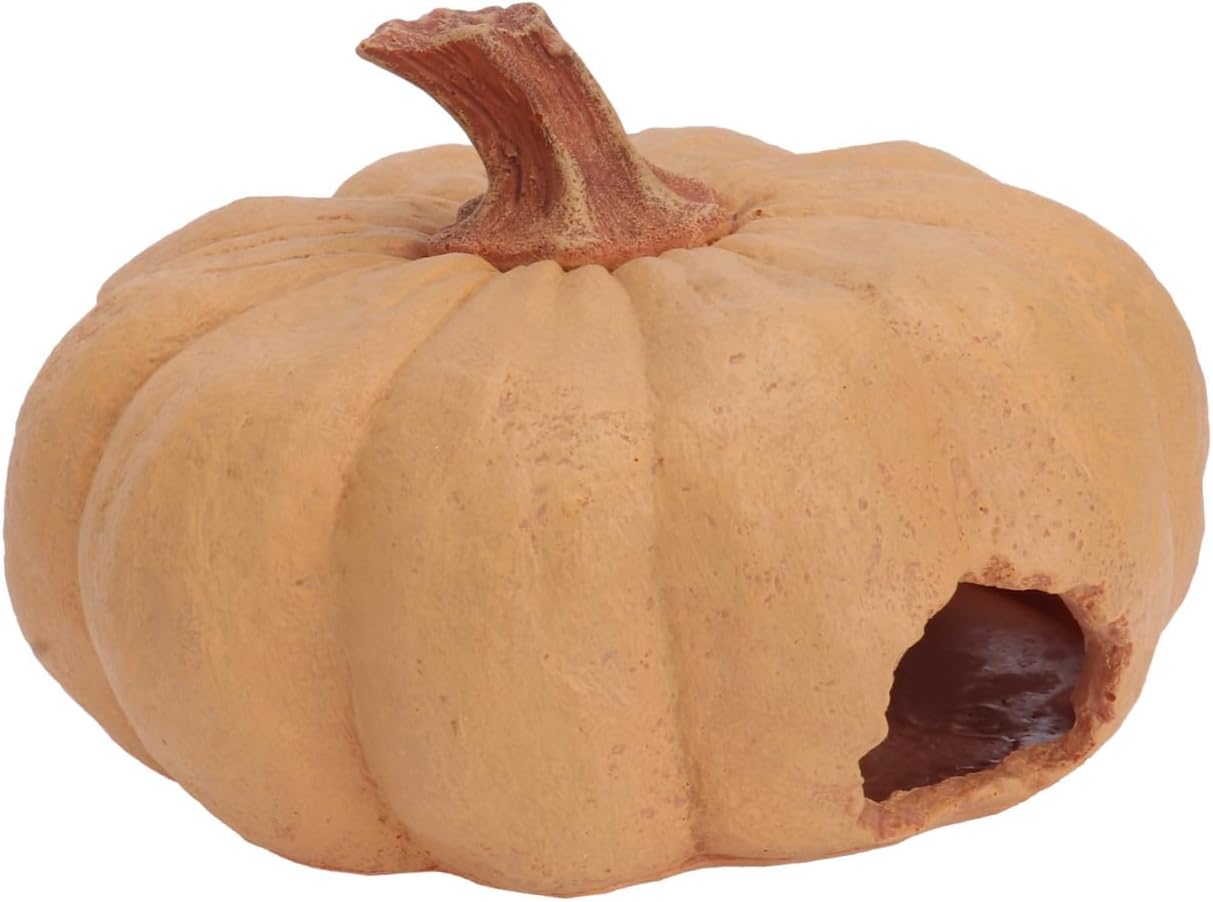 1pc Pumpkin Reptile Cave Unique Landscape Accessory for Reptiles Animals Aquariums and Non-Fading Design for Creative Home Decor