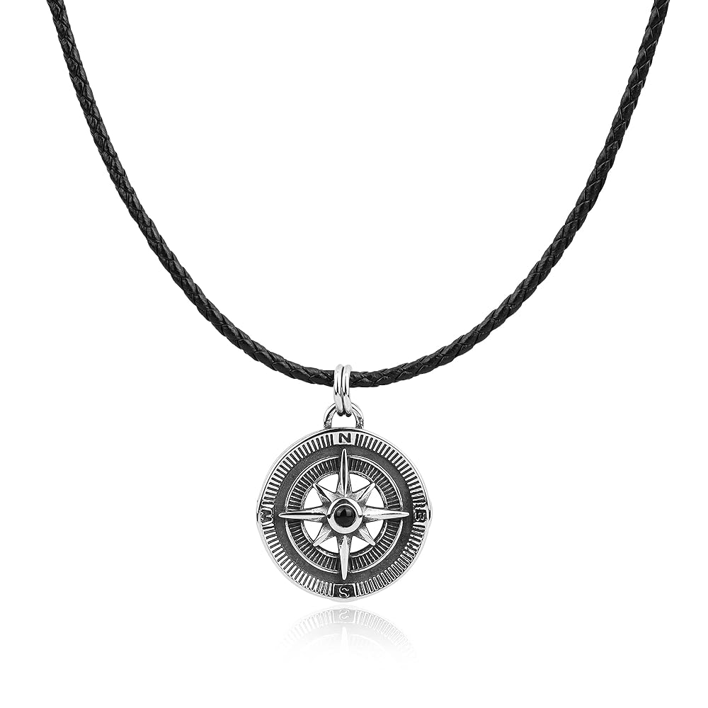 美品　vasco ANCHOR COMPASS NECKLACE SILVER Vasco Anchor Compass Necklace -silver – WANDERS*