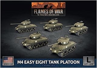 Battlefront Miniatures Flames of War WW2: M4 Easy Eight Tank Platoon
