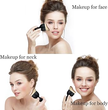 Falliny Astar fırçası, düz, sıvı, yüz ve vücut için, Kabuki fondöten fırçası, sıvı, krem, buffing, benekli, kapatıcı, kusursuz pudra kozmetik