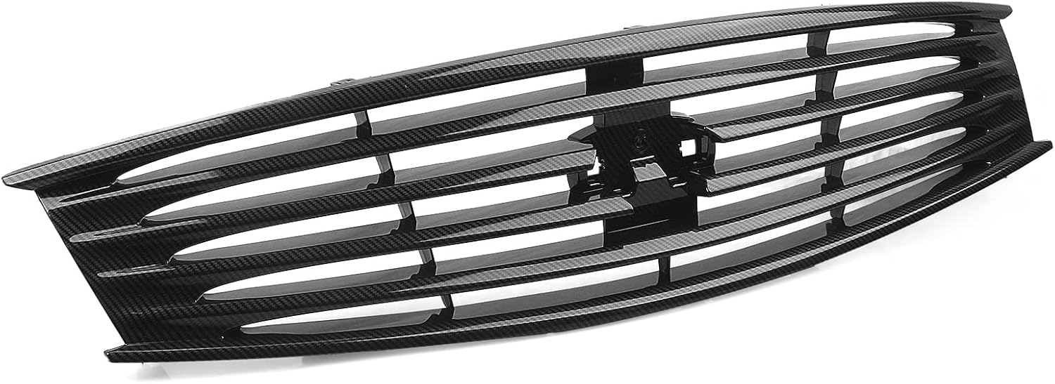 Front Car Bumper Grille Grill for Infiniti G37 2008-2013 2 Door Coupe Q60 2014-2015 Carbon Fiber Look