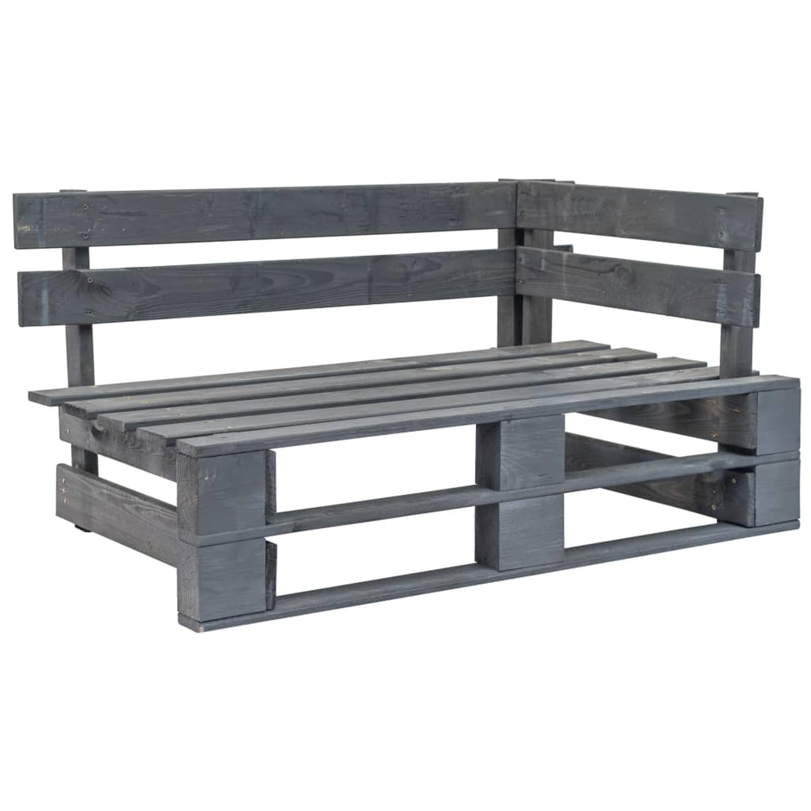 Sofá de palets 2 plazas Cojines Gris Madera de Pino impregnada, Sofá Exterior, Sofa Exterior Terraza, Sofa Jardin Exterior, Sofa Terraza, Mueble para Patio - 3066631