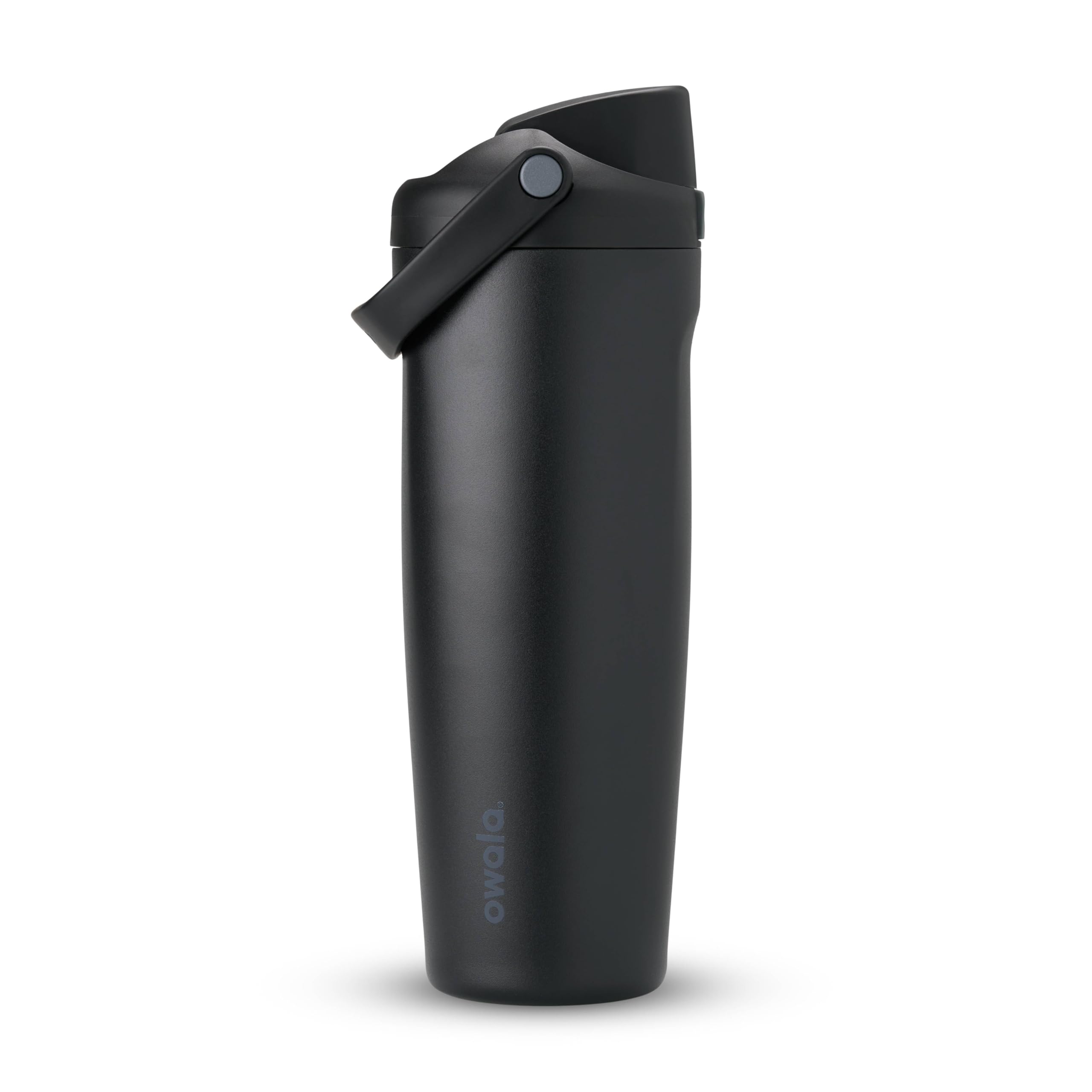Owala FreeSip Sway Insulated Stainless Steel Water Bottle with Two-Way Spout, Built-In Straw and Bucket Handle, Made for Travel, School, and Sports, 30oz, BPA Free, Leak Proof, Very, Very Dark