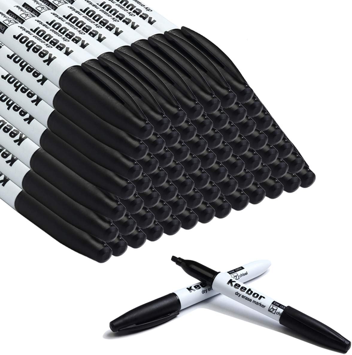 Keebor Basic Low Odor Dry Erase Markers, Chisel Tip, Assorted Colors Whiteboard Markers Bulk, 72 Packs : Office Products