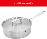 ZWILLING Passion 10 Piece 18/10 Stainless Steel Cookware Set - All Cooktops, Sigma Classic Design, Non-Drip - Silver