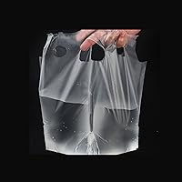 Vista 7 de Mujoiny - Paquete de 100 bolsas de plástico transparente para 2 tazas, soporte para bebidas de hasta 32 onzas, desechables para entrega y llevar