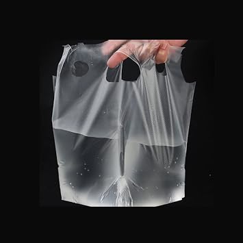 100 Pack Clear Plastic Bags 2 Cup Beverage Carrier Drink Holder up to 32oz Disposable for delivery take Out by Mujoiny