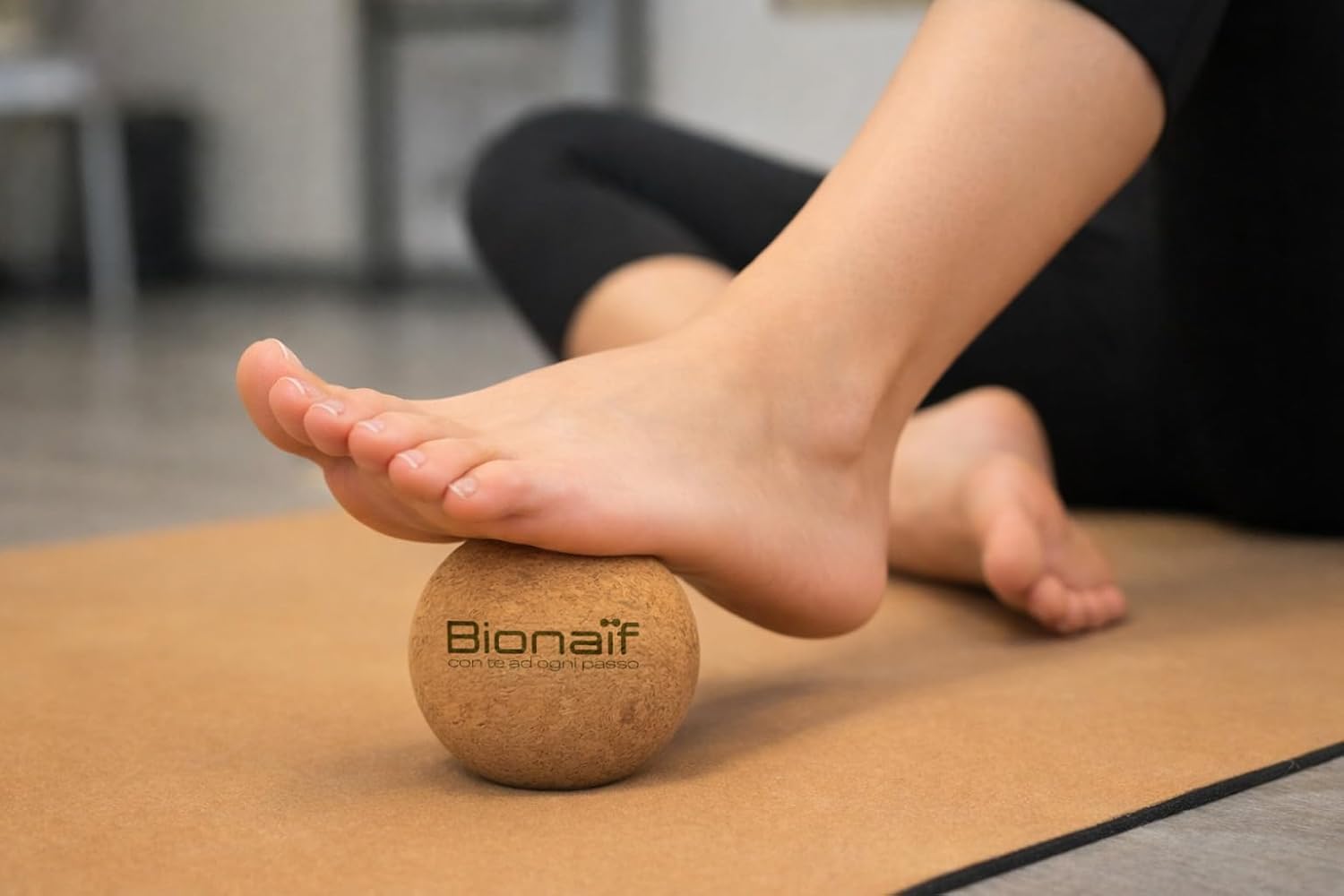Bionaif Pallina Massaggio Piedi in Sughero Naturale per Fascite Plantare, Trigger Point e Rilascio Miofasciale. Stimola Circolazione e Riduce Tensioni