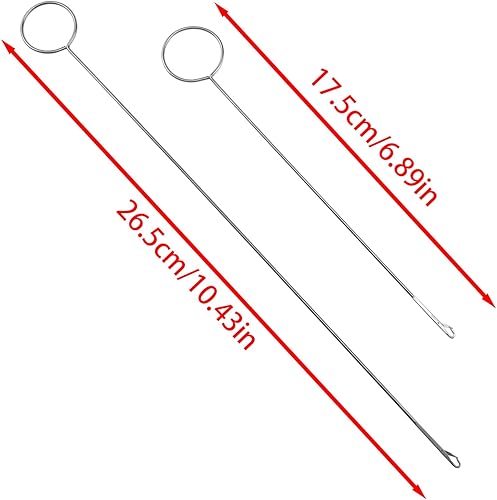 Miniatura 4 de Yocimango -Herramienta de reemplazo de roscado de tracción de banda de goma, aguja de coser con enhebrador de cordón para manualidades en la tienda