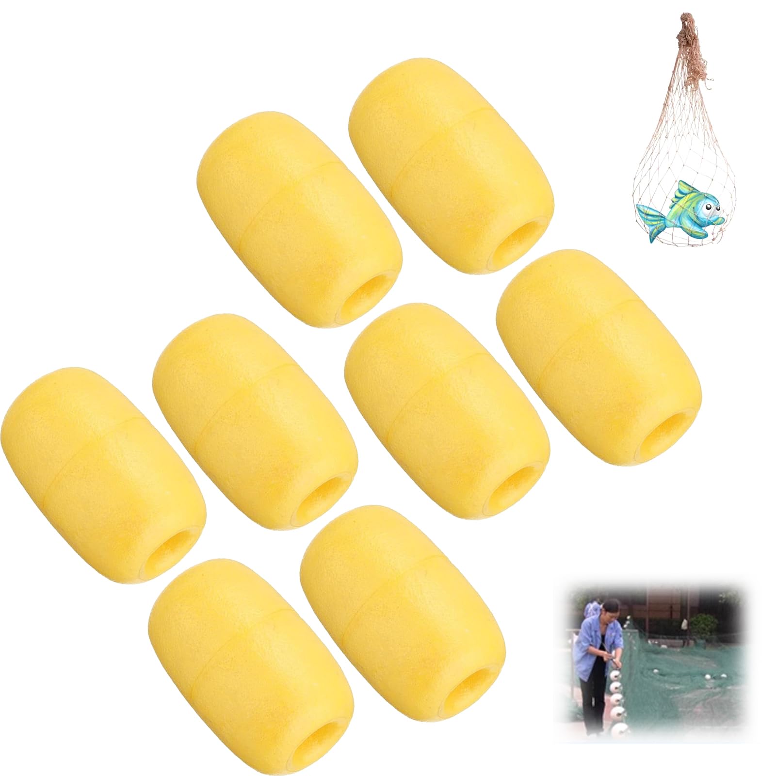 Boa Galleggiante per Corda Set 6pz 8pz Acque Profonde 7x12cm