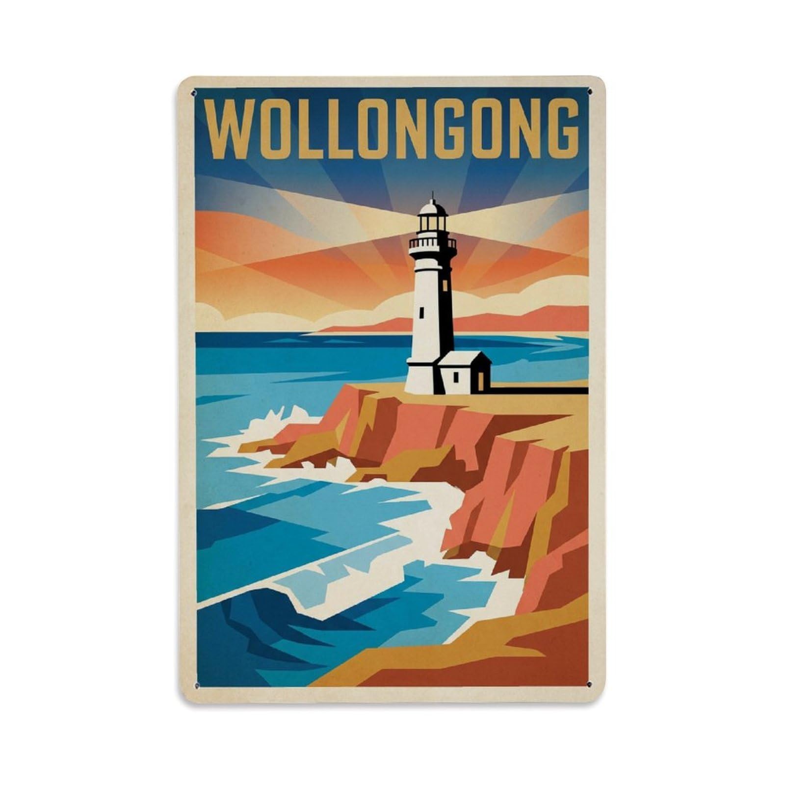 Metal Tin Sign Travel Vintage Australia Wollongong