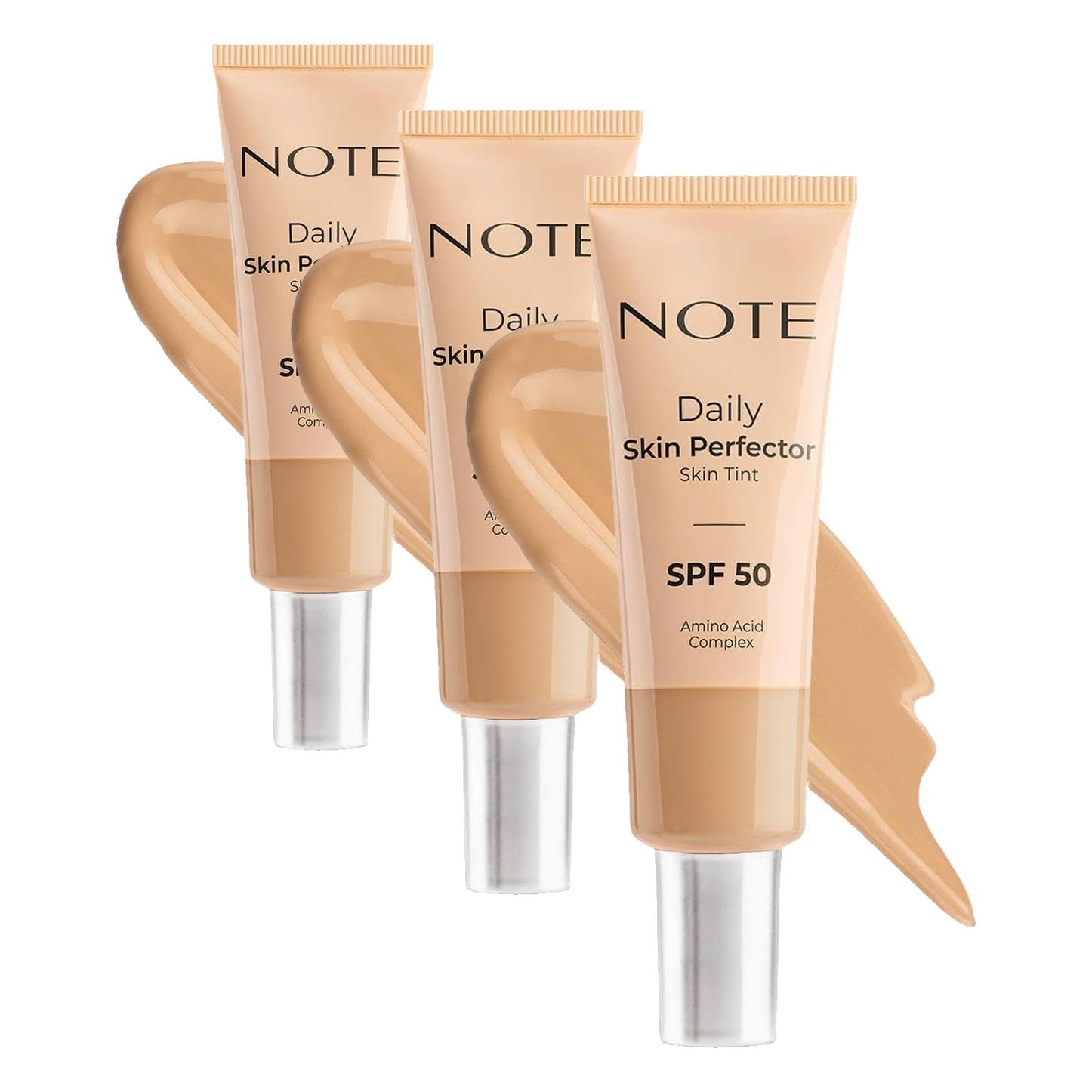 Note Cosmetics Daily Skin Perfector Skin Tint 150 SPF 50 Ton Eşitleyici Doğal Bitişli Renkli Nemlendirici (3 paketi)