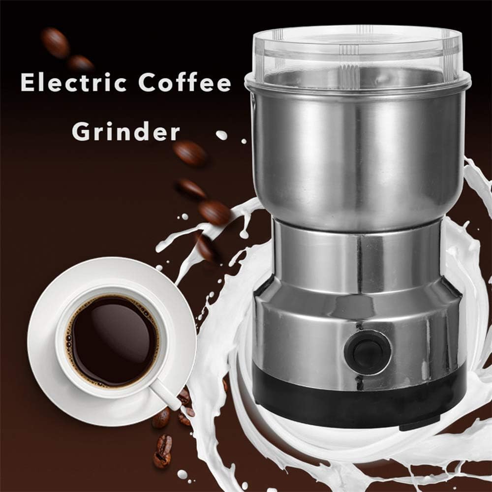 Mini Coffee Grinder, Portable Stainless Steel Lightweight Small Ultra-Fine Multifunctional Removable Grain Dry Grinder, for Coffee Beans/Seasonings Grinders
