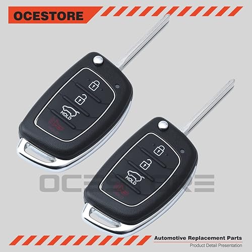 Miniatura 4 de OCESTORE 1 funda para llavero de coche compatible con 2013 2014 2015 2016 Santa fe Son-ata Tucson Key Fob Shell