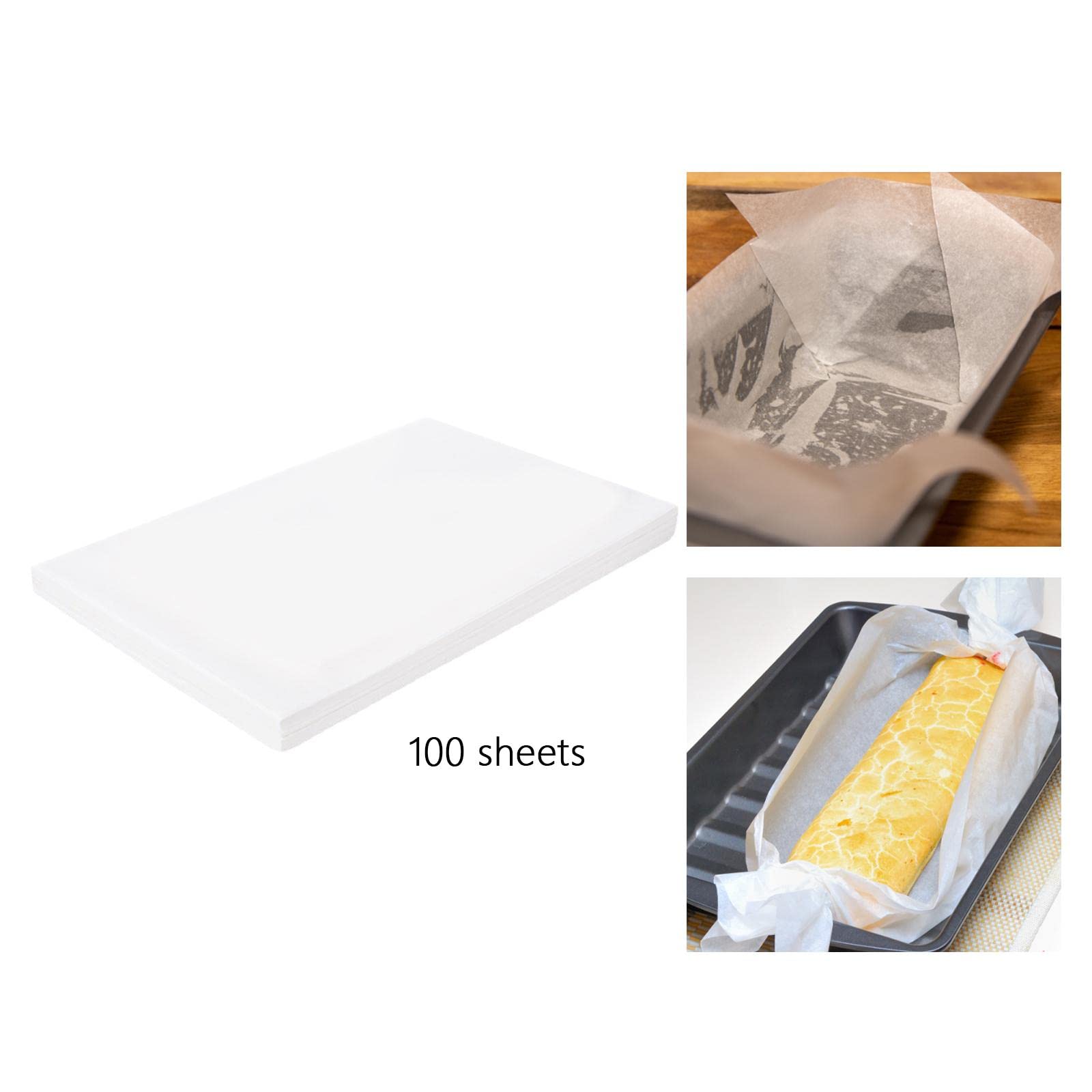 Colcolo 100 di Carta da Forno, Antiaderente a Prova di Olio su Entrambi I Lati, Impermeabile per Forno, 40cmx60cm