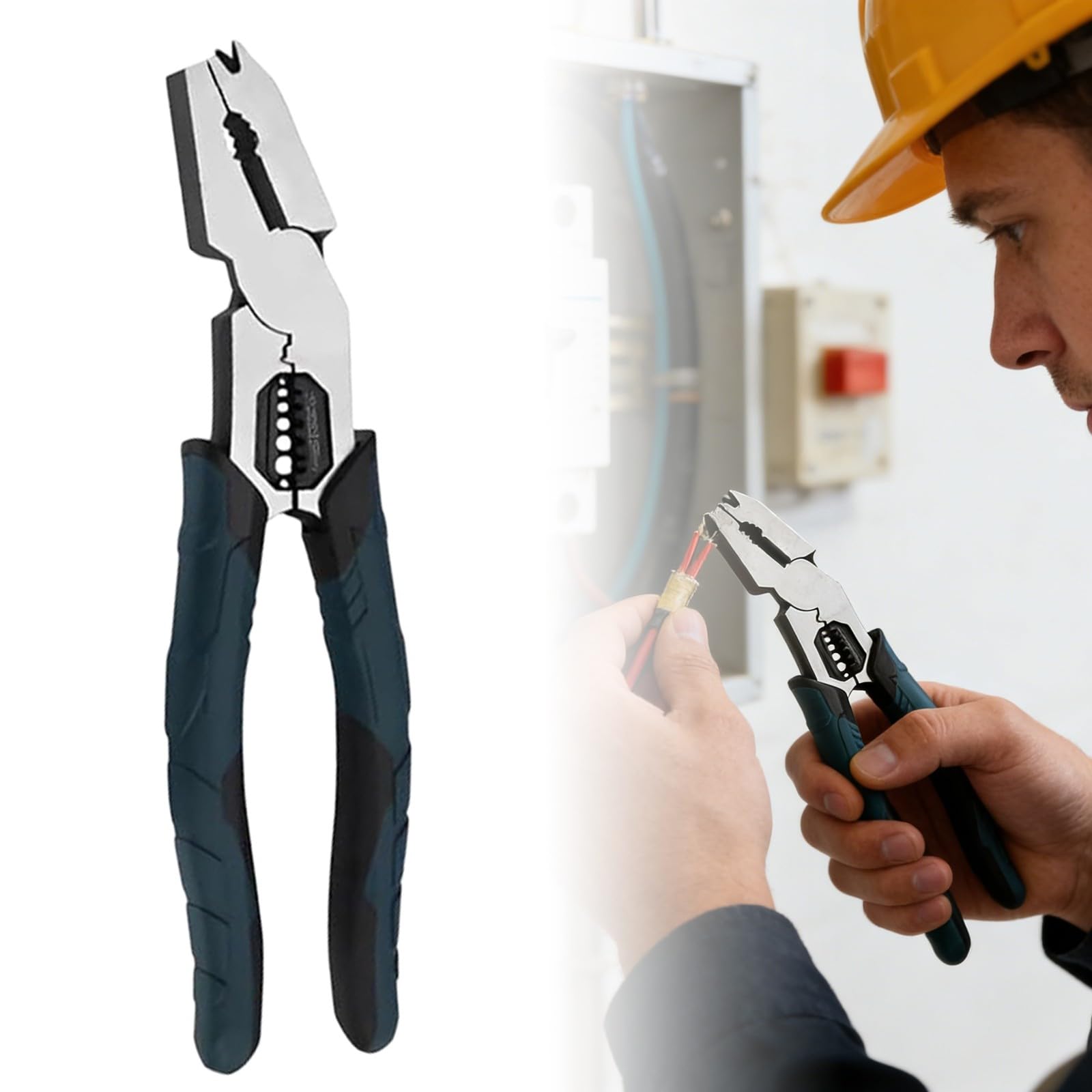 Multifunctional Cable Stripper, End Cut Nipper Pliers Nail Removal Tool, Hand Tool with Screw Cutter, Nail Design Cutter, Wiring Maintenance Tool for Electrical Work High Precision Wire Pliers (Black)