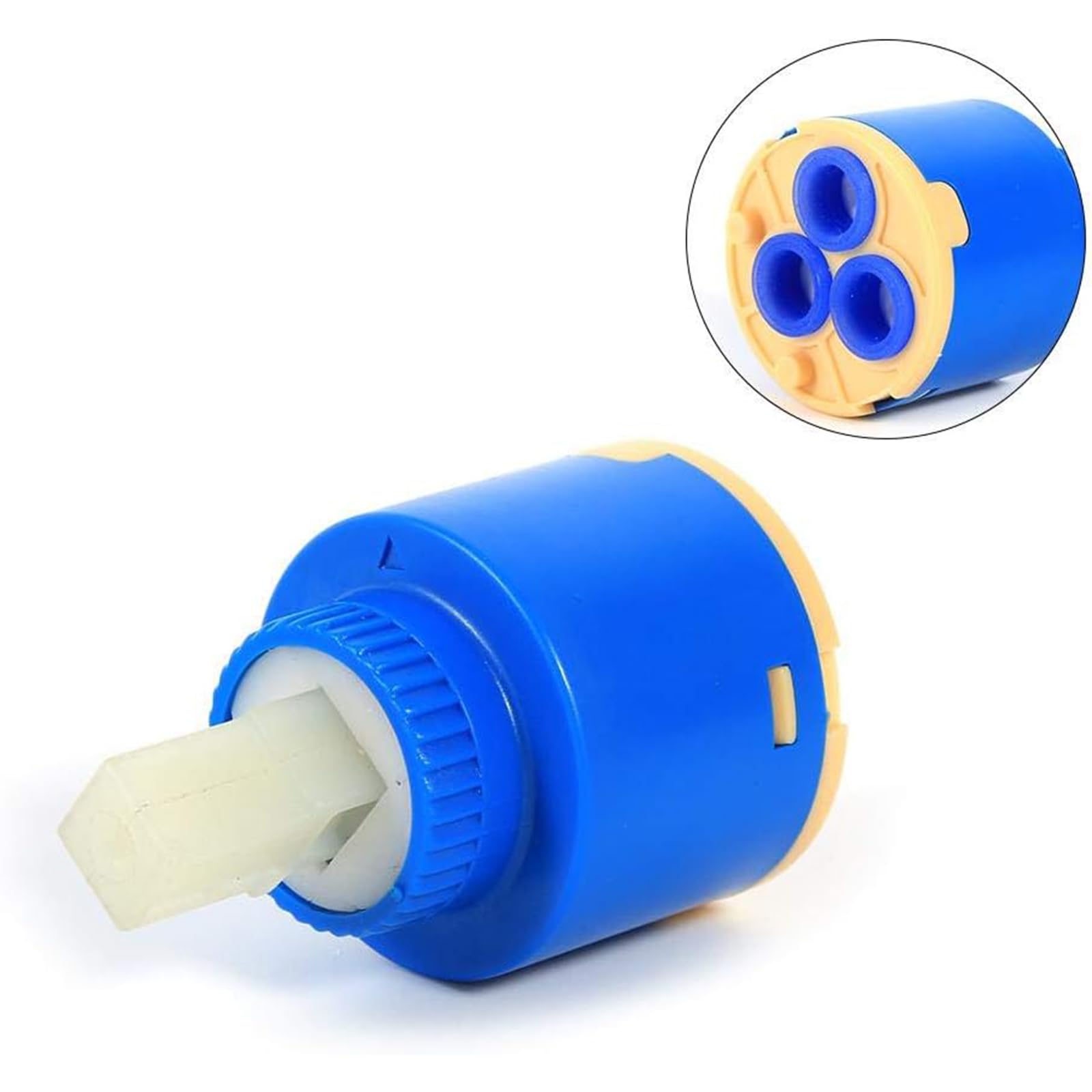 Cartucho grifo 40mm de cerámica, Cartucho de cerámica para grifos de cocina, válvula mezcladora de repuesto para grifos, Cartucho de Grifo de Cerámica Válvula Mezcladora de Repuesto (40 mm)
