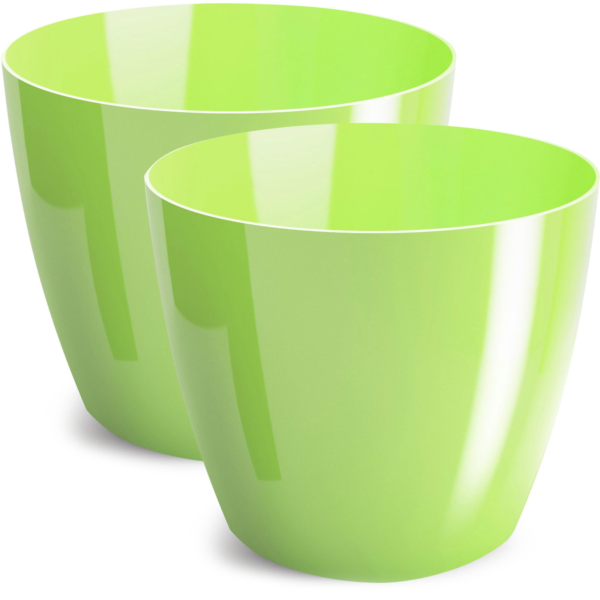 PECZEKO Macetas Brillantes Macetas Decorativas Hierbas Macetas Redondas de plástico duraderas y Ligeras para salón, Comedor, Cocina, terraza, balcón Juego de 2 Piezas (púrpura, diámetro 10 cm) — view 18