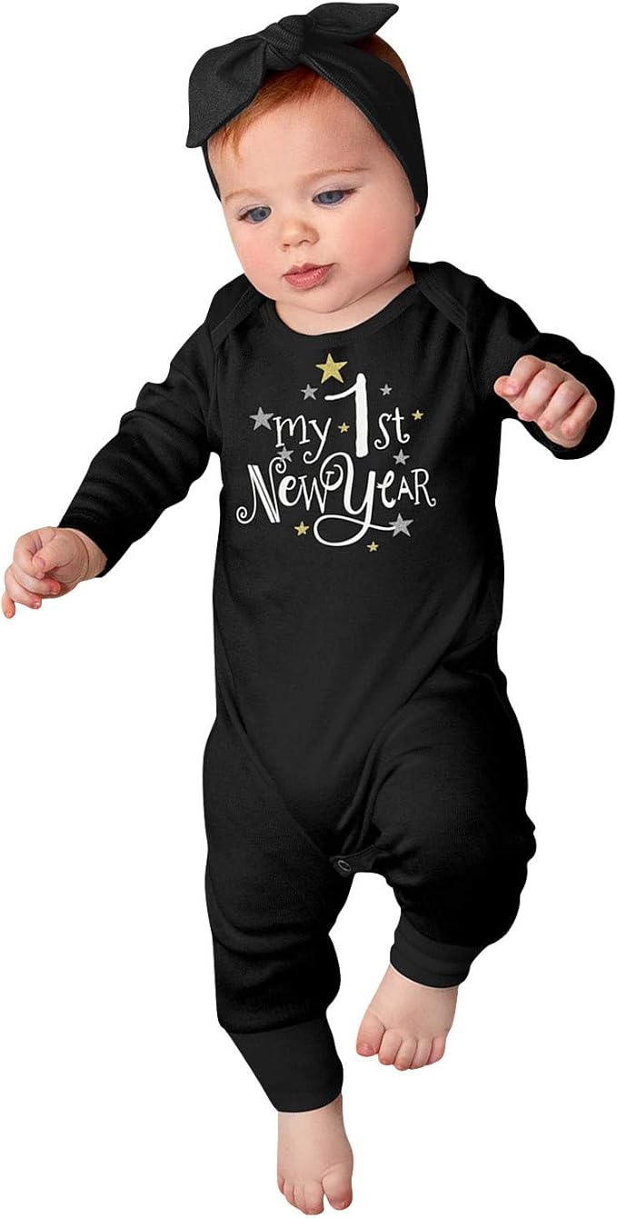 Amazon.com: Ropa de primer año nuevo recién nacido 2021 mi primer año nuevo  lindo mono estrella + diademas juego de 2 piezas 3-18M, Classic, 12-18  meses : Ropa, Zapatos y Joyería