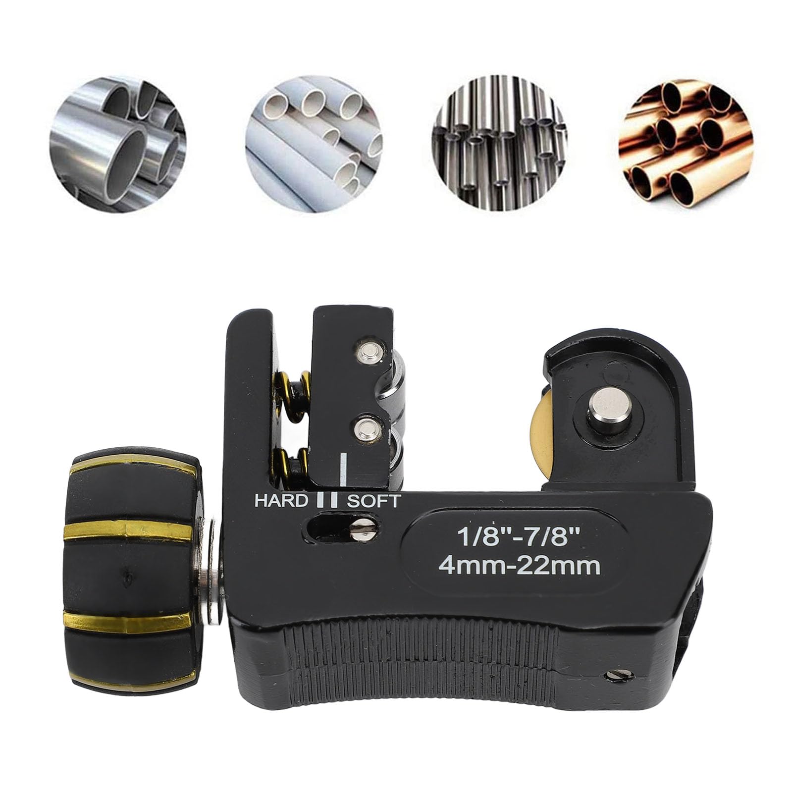 Steel Mini Tube Cutter, Heavy Duty Multi Use Tube Cutter, Accurate & Efficient, Extra Long Handle, Tube Cutter Tool for Pipes Under 1mm Thickness, Cuts Copper, Aluminum, Metal