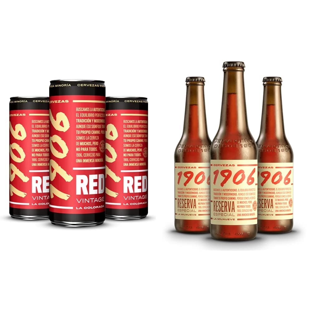 Cerveza 1906 Red Vintage Pack 24x33cl latas + Reserva Especial Cerveza, 24 x 330ml